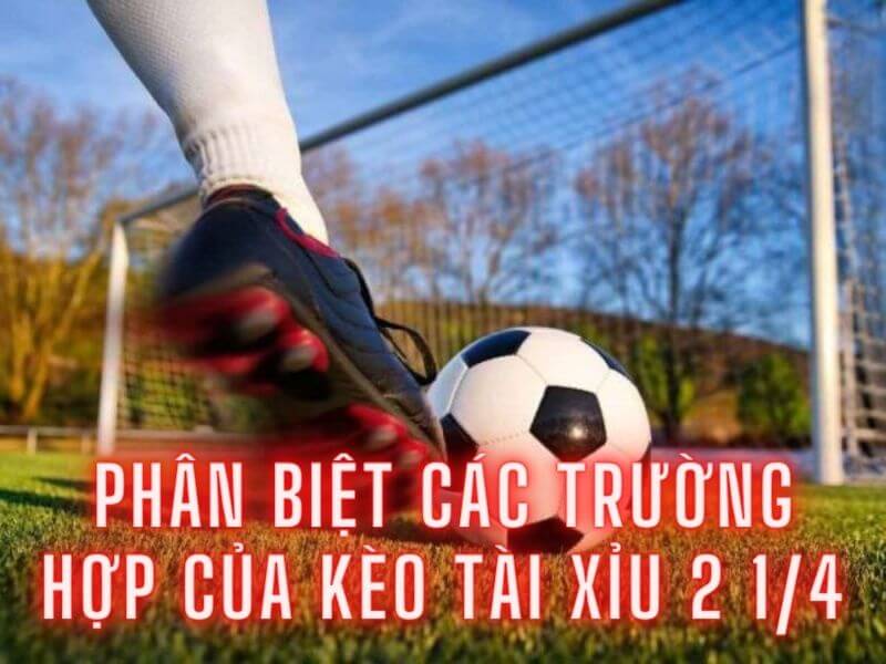 Các trường hợp của kèo tài xỉu 2 1/4