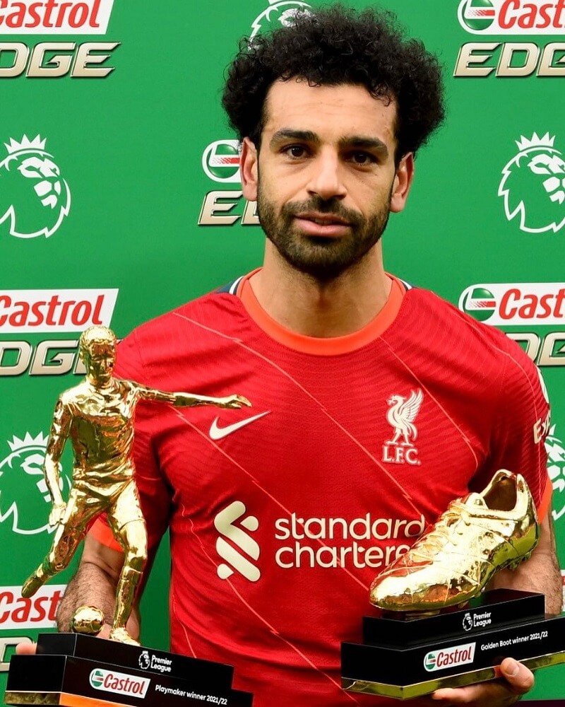 hình nền Mohamed Salah khoe thành tích bản thân