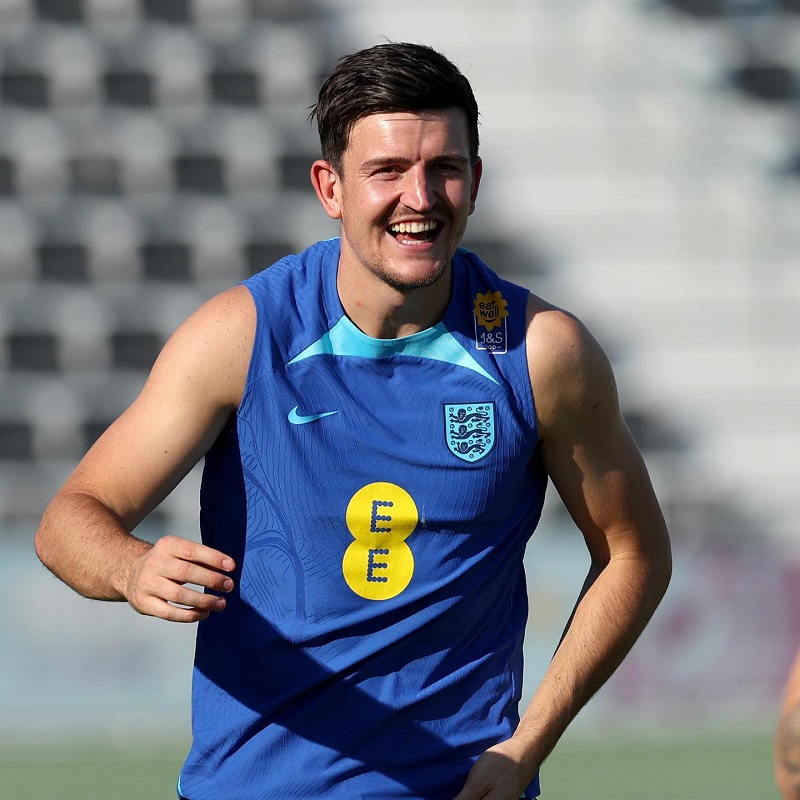 hình nền Harry Maguire vui vẻ tập luyện