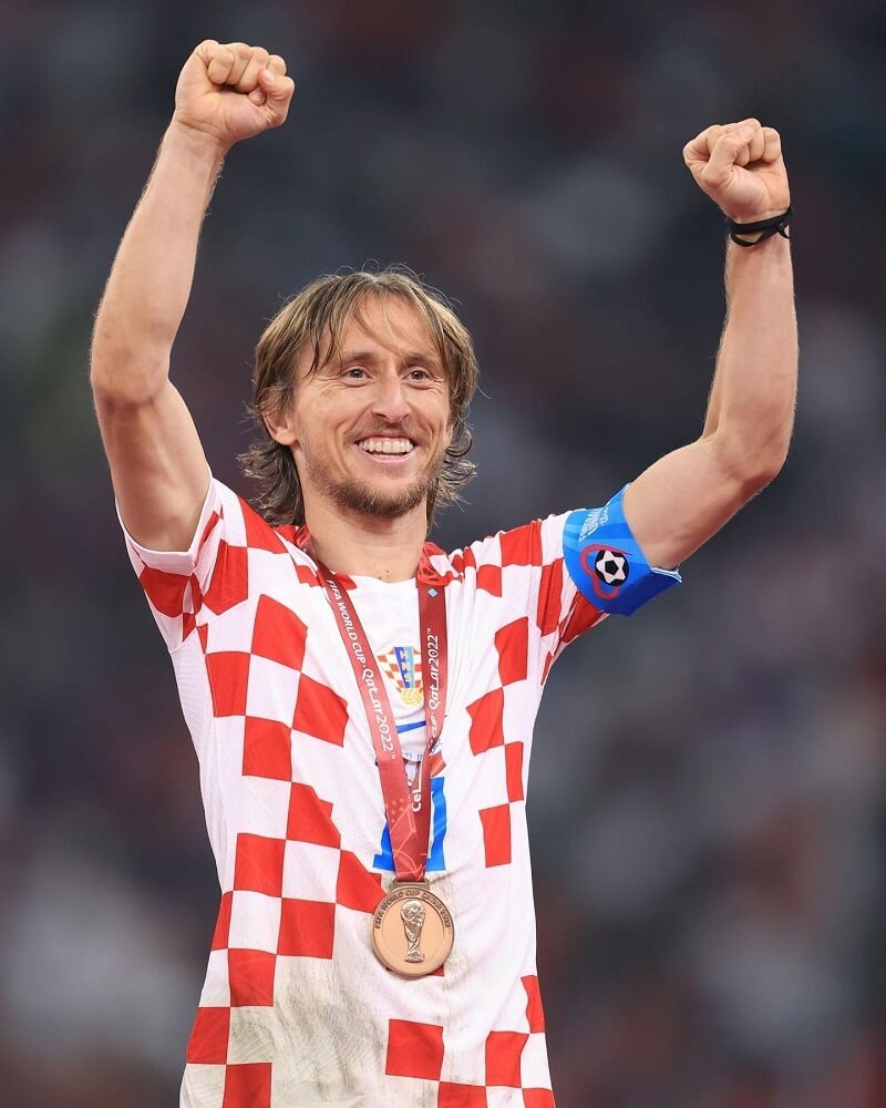 hình nền Luka Modrić vui vẻ ăn mừng