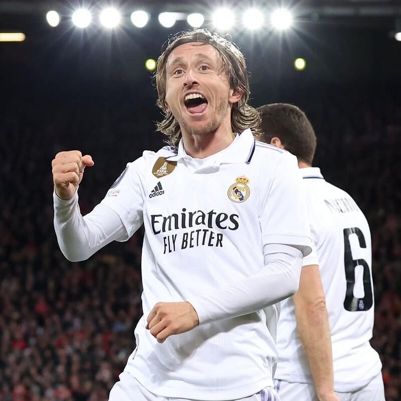 hình nền Luka Modrić vui vẻ ăn mừng