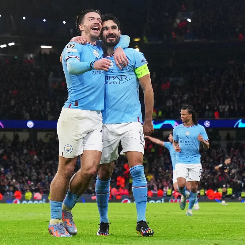 hình nền Ilkay Gündogan cùng đồng đội grealish