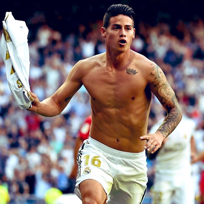 hình nền James Rodríguez cởi áo ăn mừng bàn thắng