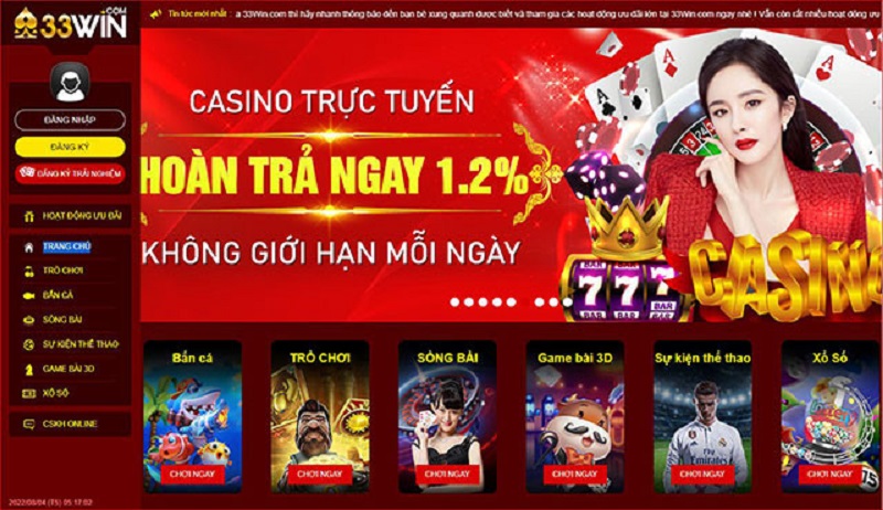 33Win - Nhà cái uy tín và đa dạng trò chơi đỉnh cao