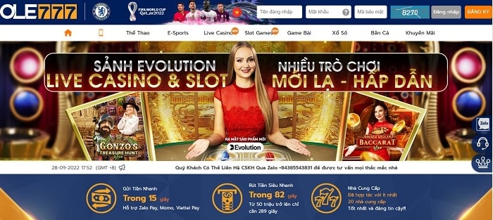 Đánh giá nhà cái cá cược mượt mà Ole777 Casino