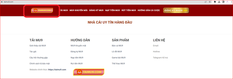 Anh em truy cập Taimu9.com để có link vào nhà cái MU9 không bị chặn 