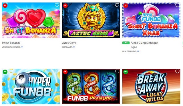 Slot game đổi thưởng tỷ lệ cao tại Fun88