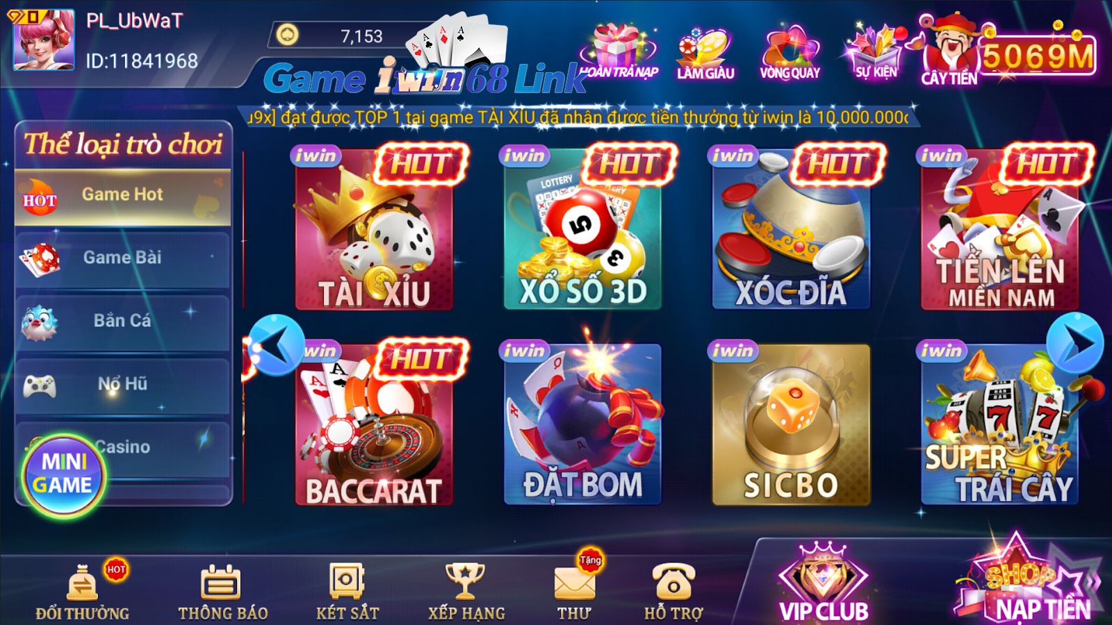 Tài xỉu là một trong những thể loại trò chơi hot tại Iwin68