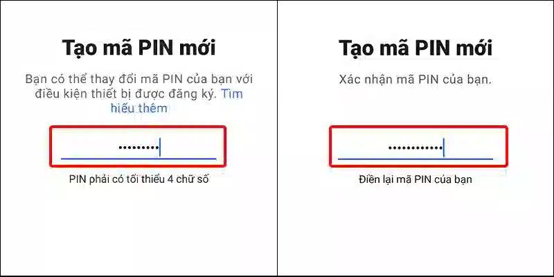 Người chơi phải tạo mã pin trước khi thực hiện lần nạp đầu