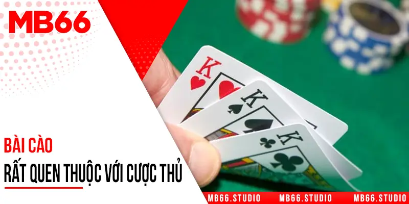 Bài Cào đang rất quen thuộc với cược thủ hiện nay