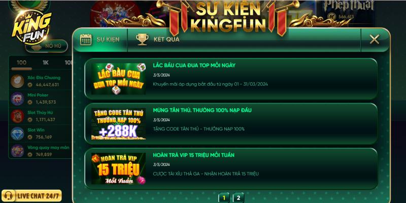 Ưu đãi siêu khủng - Tặng Giftcode chỉ có tại Kingfun